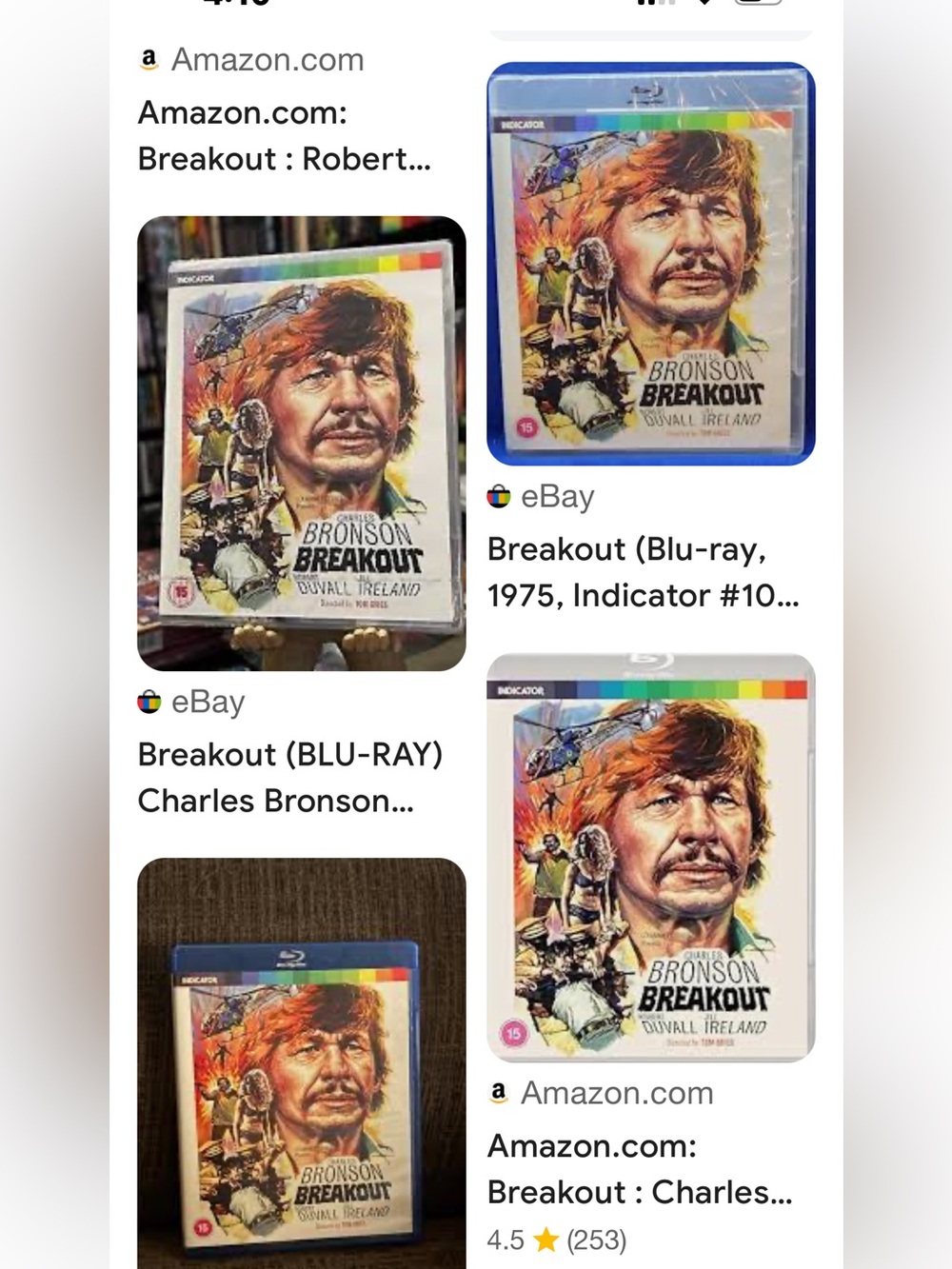 #1949**Charles Bronson Breakout Blu-ray - White with Multicolor Artwork - Picture 5 of 10